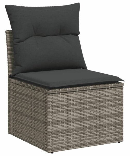 VidaXL Polyrattan Kerti Ülőgarnitúra - 7 részes - Szürke