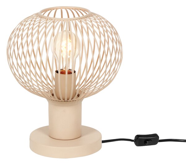 Modern drót asztali lámpa bézs 23cm - Gila