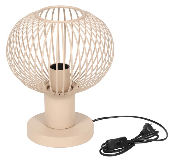 Modern drót asztali lámpa bézs 23cm - Gila