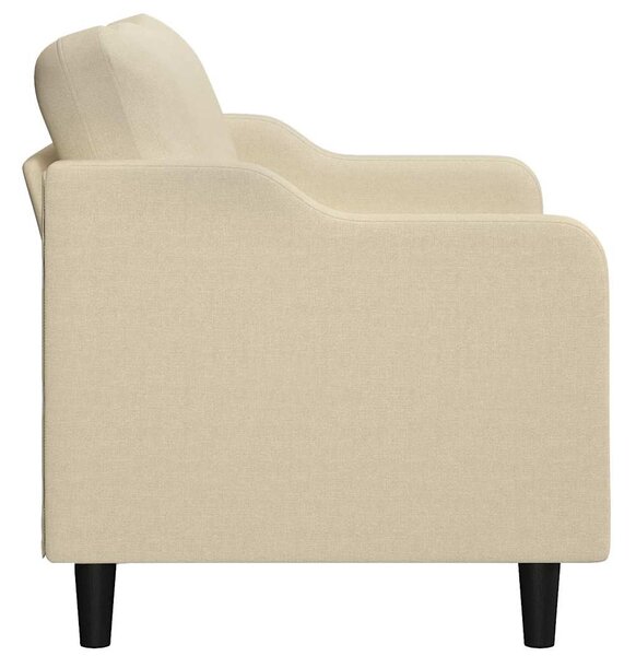 Kétszemélyes krémszínű szövetkanapé 120 cm