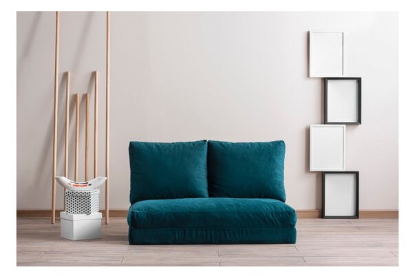 Petróleumkék kinyitható kanapé 120 cm Taida – Balcab Home
