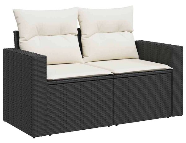 VidaXL Polyrattan Kerti Ülőgarnitúra - 9 részes - Fekete