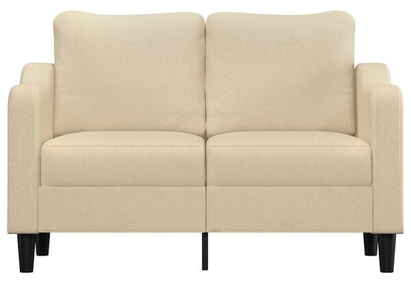 Kétszemélyes krémszínű szövetkanapé 120 cm