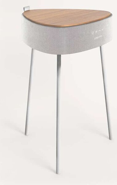 Beépített fiókos kávézóasztal Speaker Table 180º, CREATE, természetes fa