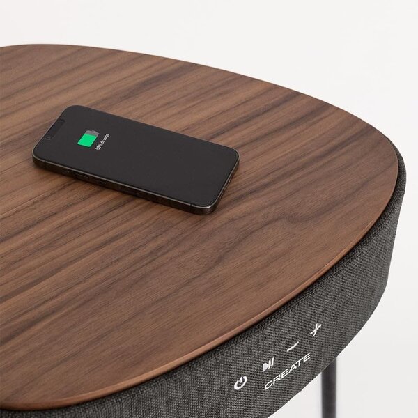 Kávézóasztal beépített hangszóróval, Speaker Table 180º, CREATE, wenge