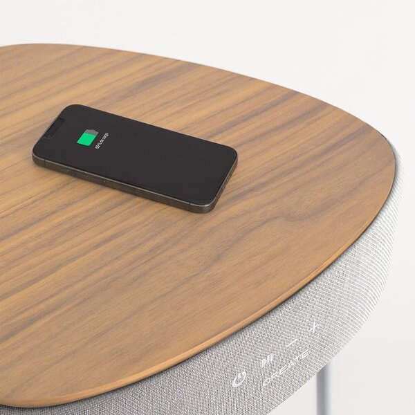 Beépített fiókos kávézóasztal Speaker Table 180º, CREATE, természetes fa