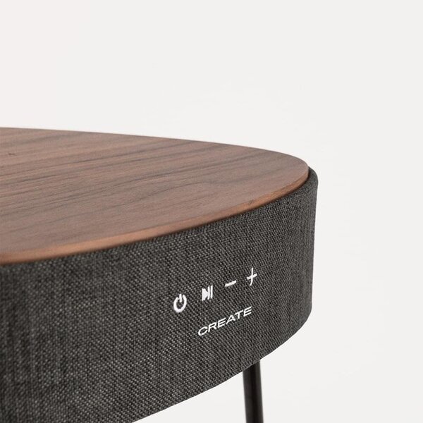 Kávézóasztal beépített hangszóróval, Speaker Table 180º, CREATE, wenge