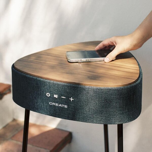 Kávézóasztal beépített hangszóróval, Speaker Table 180º, CREATE, wenge