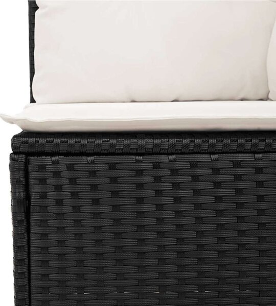 VidaXL Polyrattan Kerti Ülőgarnitúra - 11 részes - Fekete