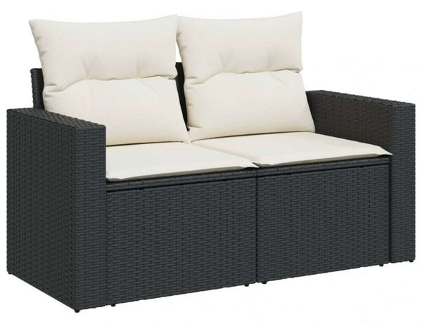 VidaXL Polyrattan Kerti Ülőgarnitúra - 13 részes - Fekete