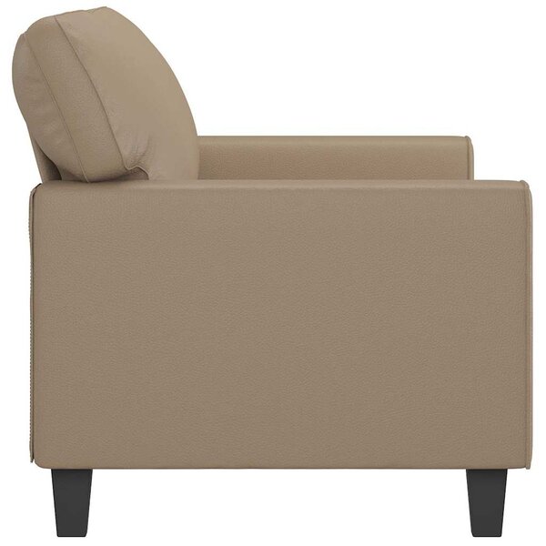 2 személyes cappuccino színű műbőr kanapé 140 cm