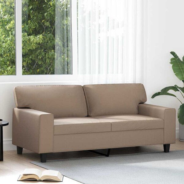 2 személyes cappuccino színű műbőr kanapé 140 cm