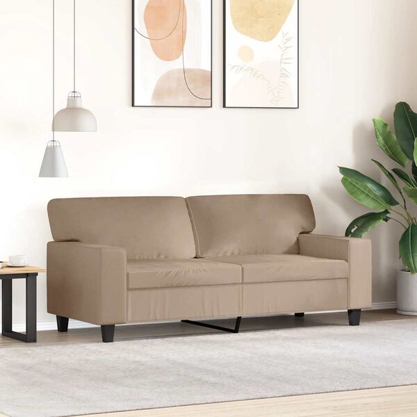2 személyes cappuccino színű műbőr kanapé 140 cm