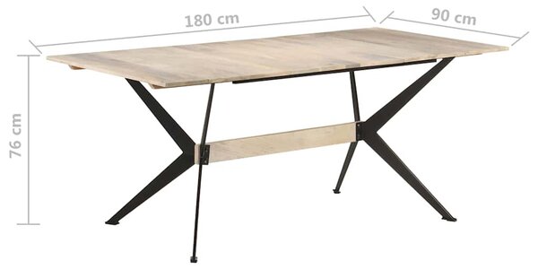 Tömör mangófa étkezőasztal 180 x 90 x 76 cm