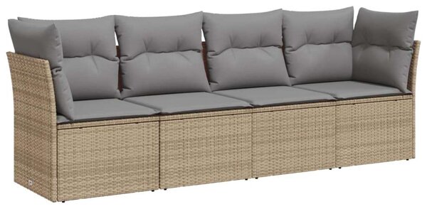 VidaXL Polyrattan Kerti Ülőgarnitúra - 4 részes - Bézs