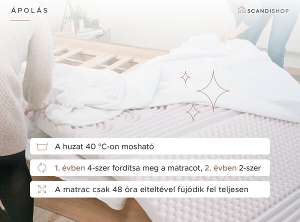 Hab matrac DELUXE 90 x 200 cm Matracvédő: Matracvédő nélkül