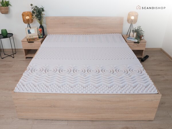 Hab matrac DELUXE 90 x 200 cm Matracvédő: Matracvédő nélkül