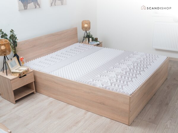 Hab matrac DELUXE 90 x 200 cm Matracvédő: Matracvédő nélkül