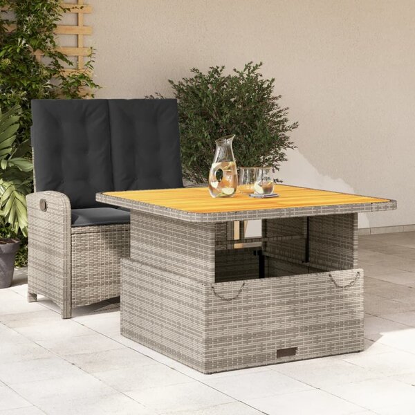VidaXL 2 darabos kerti bútor szett párnákkal, szürke, polyrattan