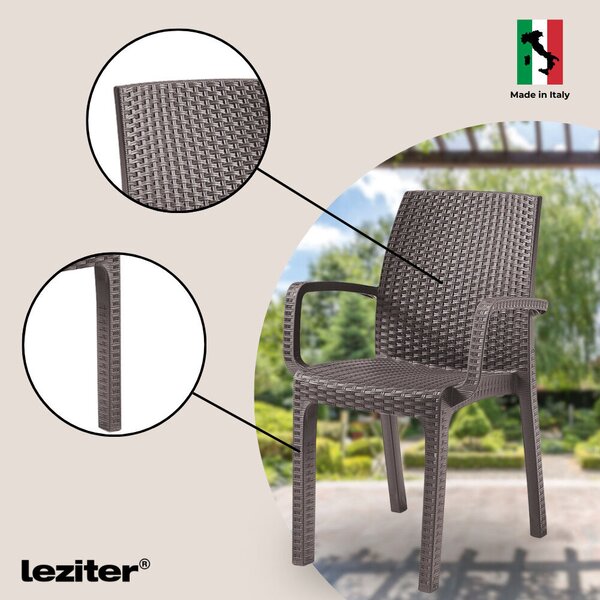 Leziter Corri 4+1 kerti bútor garnitúra szett cappuccino