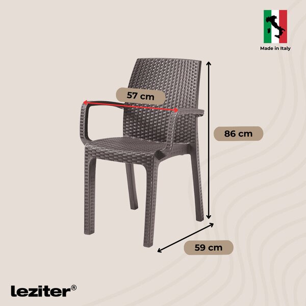Leziter Corri 4+1 kerti bútor garnitúra szett cappuccino