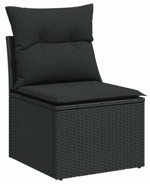 VidaXL Polyrattan Kerti Ülőgarnitúra - 8 részes - Fekete