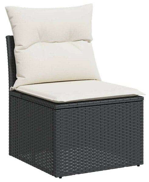 VidaXL Polyrattan Kerti Ülőgarnitúra - 6 részes - Fekete