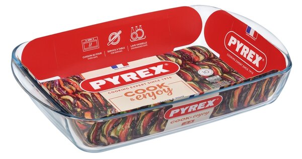 Pyrex üveg sütőedény 4,9 l, 40 x 27 x 7 cm, L