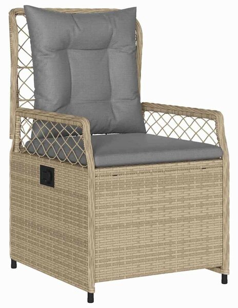Kert étkező szett 5 pcs Beige és Világosszürke polirattan