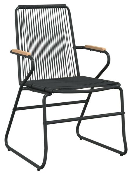 9 részes fekete PVC rattan kerti étkezőgarnitúra
