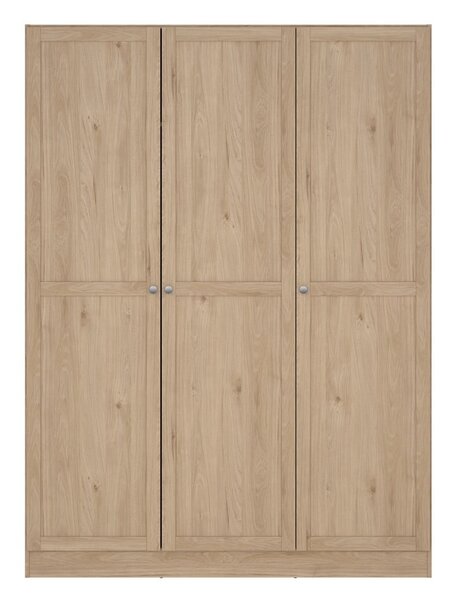 Black Friday - Natúr színű ruhásszekrény tölgyfa dekorral 147x200 cm Billund – Tvilum