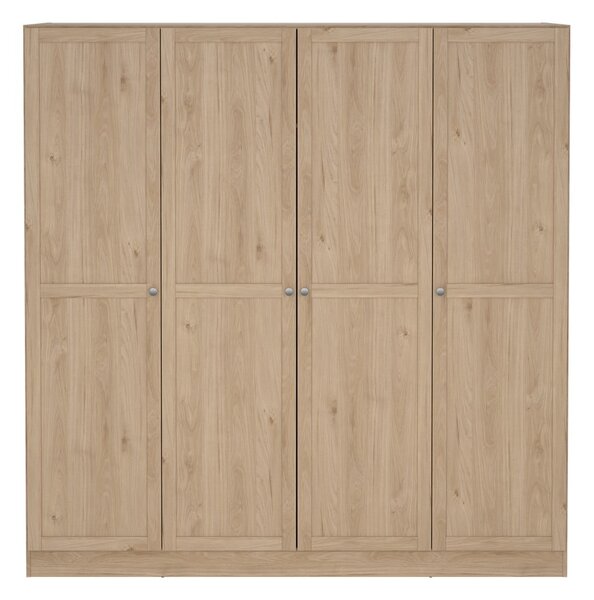 Black Friday - Natúr színű ruhásszekrény tölgyfa dekorral 195,5x200 cm Billund – Tvilum