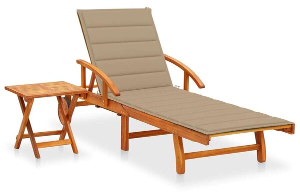 VidaXL Akácfa Napozóágy - 200cm