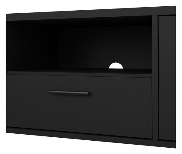Fekete TV-állvány 147x38 cm Media – Tvilum
