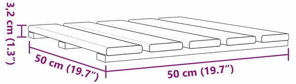 VidaXL Faszegély járólap 24 db Zöld 50 x 50 cm Zöld Impregnált Fenyő