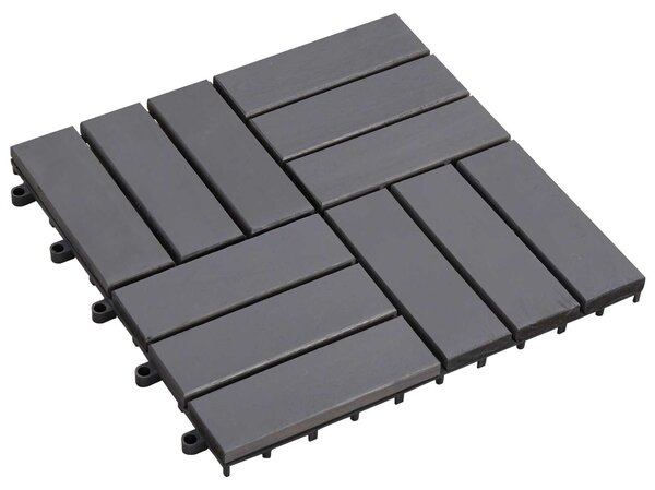 VidaXL Faszegély járólap 30 db Szürke 30 x 30 cm Akácfa