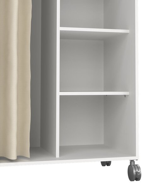 Fehér-bézs ruhásszekrény 100x160 cm Kit – Tvilum