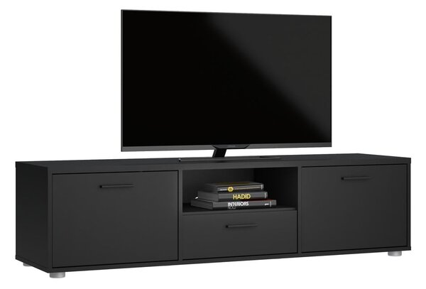 Fekete TV-állvány 147x38 cm Media – Tvilum
