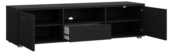 Fekete TV-állvány 147x38 cm Media – Tvilum
