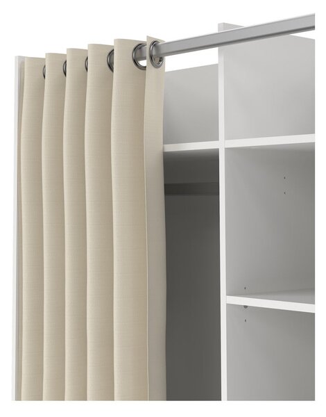 Fehér-bézs ruhásszekrény 100x160 cm Kit – Tvilum