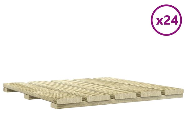VidaXL Faszegély járólap 24 db Zöld 50 x 50 cm Zöld Impregnált Fenyő
