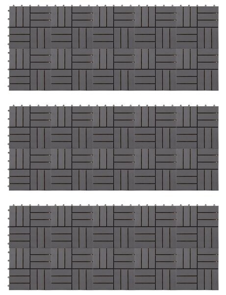 VidaXL Faszegély járólap 30 db Szürke 30 x 30 cm Akácfa