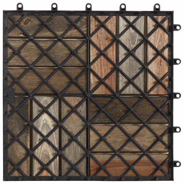 VidaXL Faszegély járólap 30 db Szürke 30 x 30 cm Akácfa