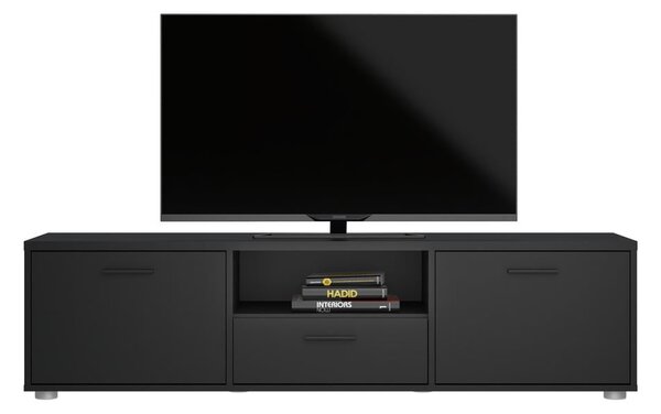 Fekete TV-állvány 147x38 cm Media – Tvilum