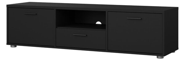 Fekete TV-állvány 147x38 cm Media – Tvilum