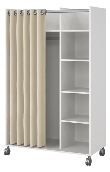 Fehér-bézs ruhásszekrény 100x160 cm Kit – Tvilum
