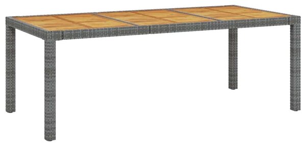 Polyrattan Kültéri Étkezőgarnitúra - 7 részes - Szürke