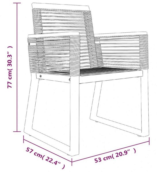 7 részes fekete pvc rattan kerti étkezőgarnitúra