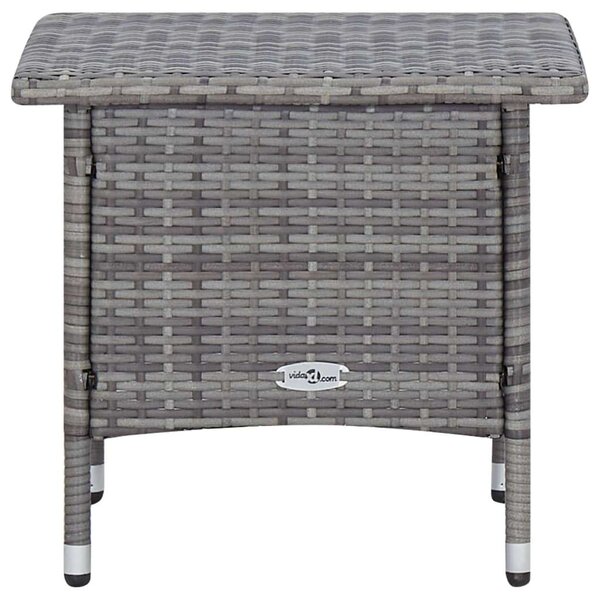 Polyrattan Kerti Ülőgarnitúra - 3 részes - Szürke