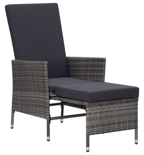 Polyrattan Kerti Ülőgarnitúra - 3 részes - Szürke